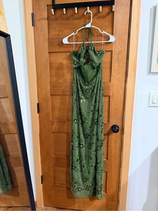 Peppermayo Dresses & Skirts - Peppermayo Olive Green Maxi Dress with Floral Embroidery